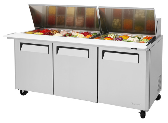 Turbo Air MST-72-30-N - 72" 30 Pan Mega Top Prep Table