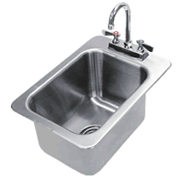 BK Resources BK-DIS-1014-10-P-G Drop in Sink with Faucet