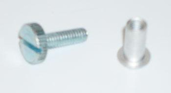 Image of the True 874612 rivnut and screw side by side.