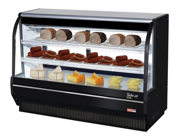 72 in. Curved Glass Deli Case - Turbo AirTCDD-72H-B-N