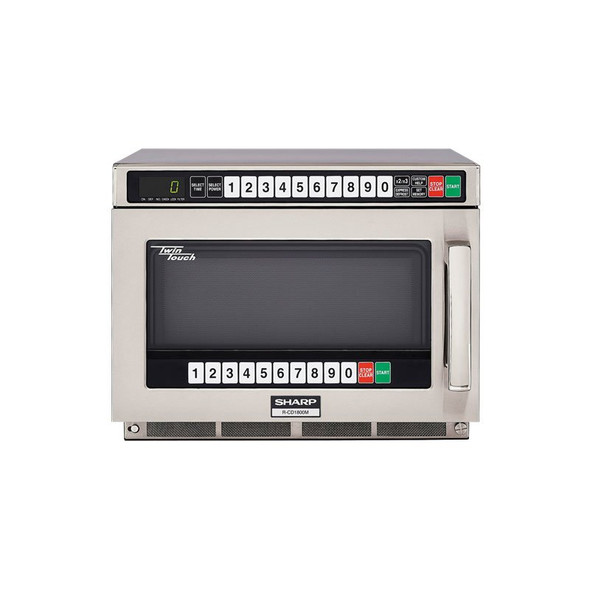 Front view of Sharp's R-CD1800M 1800W TwinTouch Microwave