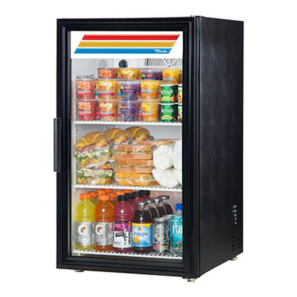True GDM-06-HC~TSL01 Glass Swing Door Counter-Top Merchandising Refrigerator