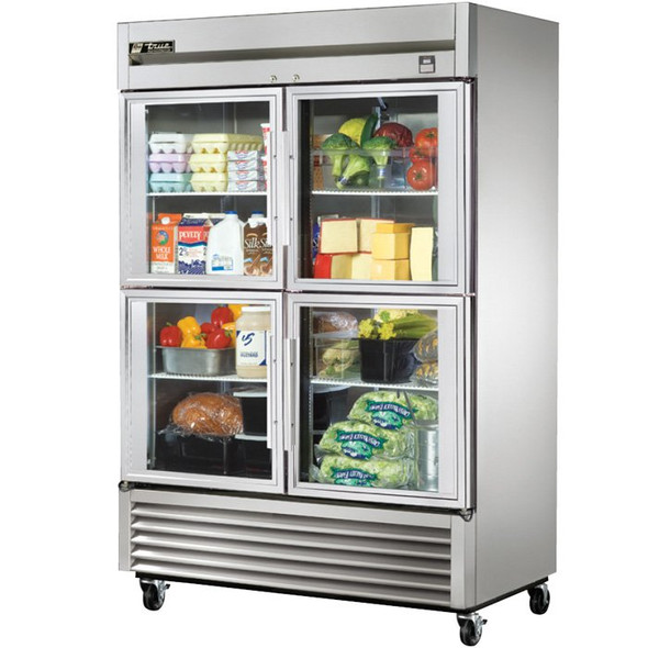 TS-49G-4 True 49 Cu. Ft. SS Refrigerator w/ 4 Glass Half Doors