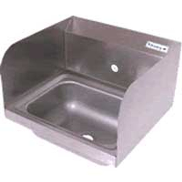 BK Resources BKHS-W-1410-1-SS - 1-Hole Wall Hand Sink w/Side Splashes