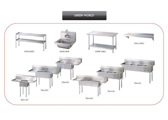 18” x 30” Economy Work Table with Stainless Steel Top