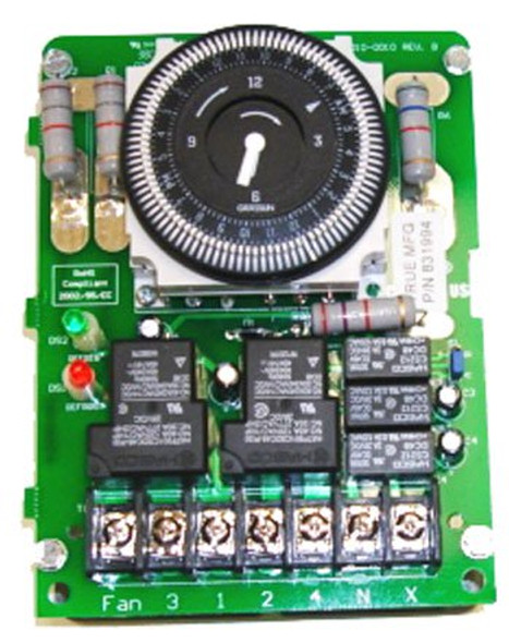 View of the top of the True 831994 defrost timer manufactured by Grasslin (DTSX-B-120-TM).