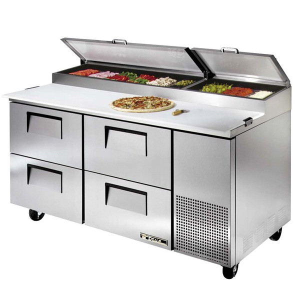 TPP-67D-4 True 67” Pizza Prep Table w/ 4 Drawers