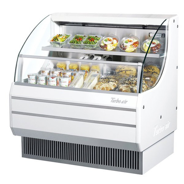 Turbo Air TOM-40L White Model Open Display Merchandiser