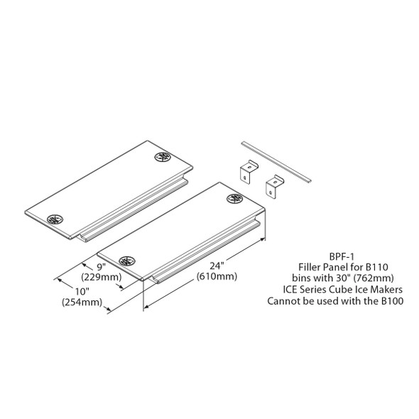 Ice-O-Matic BPF-1 Filler Panel Adapter Kit