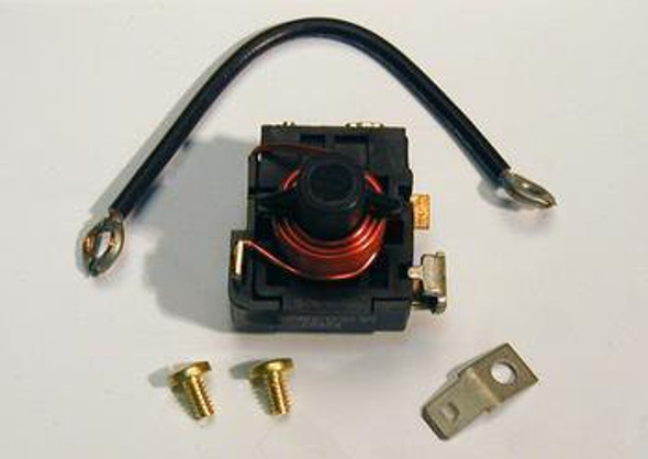 Top down view of the True 800199 (Tecumseh P82627) relay with screws and wires.