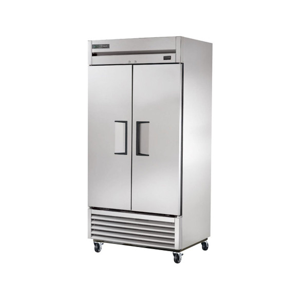 Front-angle view of True&#39;s T-35-HC reach-in refrigerator