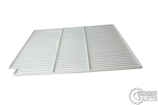 Front view of True 868205-038 (replaces 871776 and 909414) shelf with left notch for mullion.