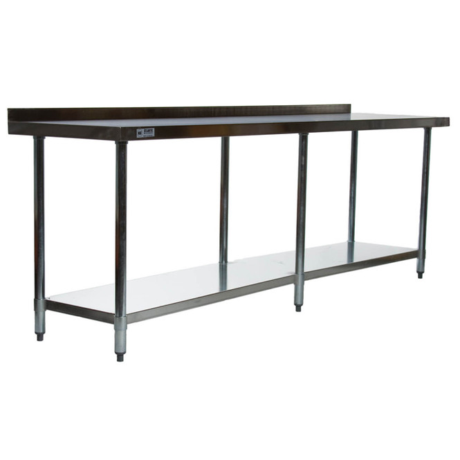 Atlantic Metalworks STT-2496-2BS Stainless Steel Work Table with Backsplash