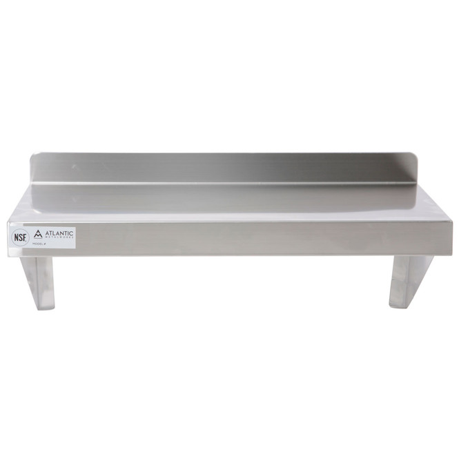 Atlantic Metalworks WS-1624-E Stainless Steel Wall Shelf Assembled