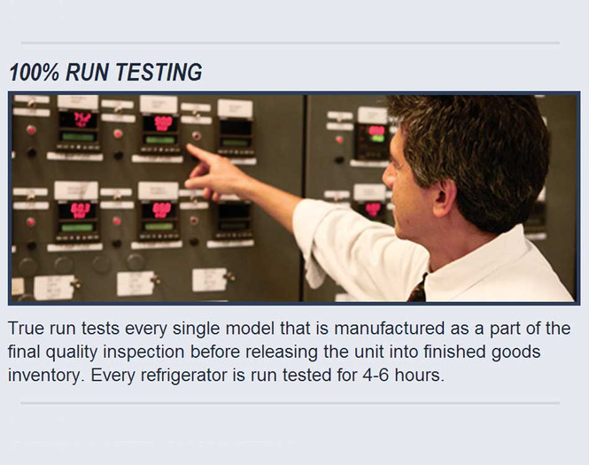 Image of True's pre-testing operations