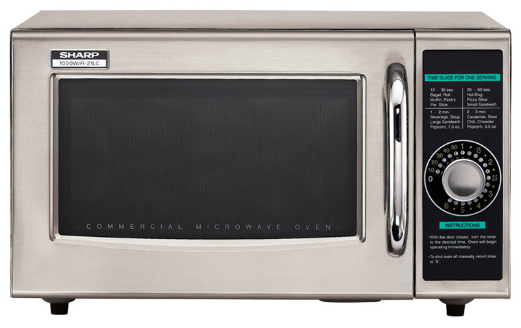 Sharp R-21LCFS - 1000W Medium-Duty Microwave w/ Dial Timer | Prima Sharp R-21LCFS - 1000W Medium-Duty Microwave w/ Dial Timer | Prima