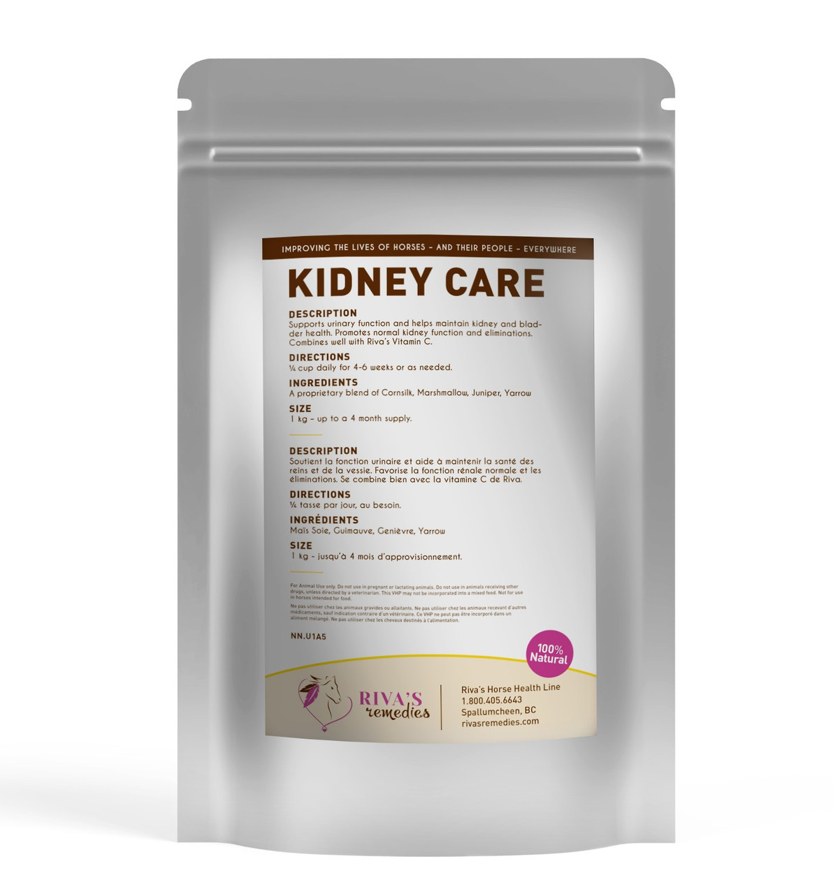 1kg Kidney Care Riva's Remedies for Horses, Dogs & Cats