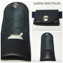 Leather belt pouch to wear with EMF Blocker Pendant