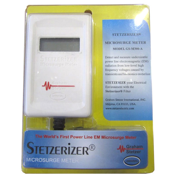 Stetzerizer micro meter, stetzer meter, for testing how many stetzerizer dirty electricity elimination filters needed