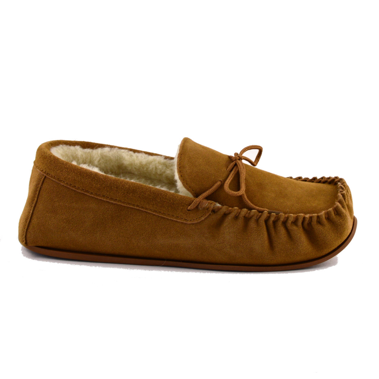 For Men Mens Mule Slippers Hard Sole Mens Genuine Sheepskin Lined