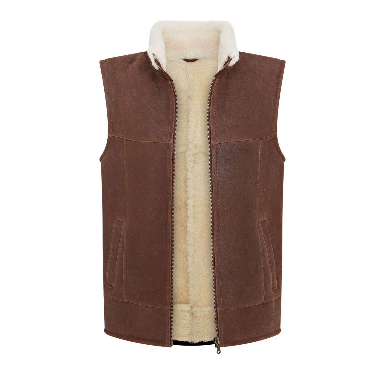 Men's Brown Sheepskin Bodywarmer