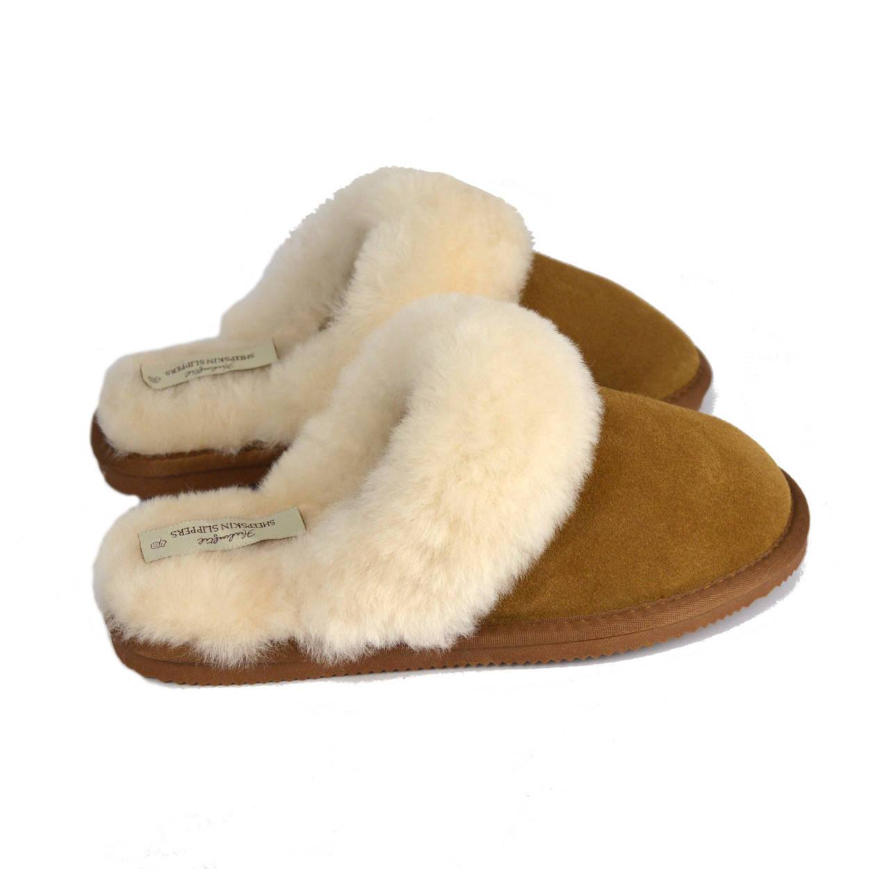 Women's Sheepskin Slipper Loafers With Hard Sole