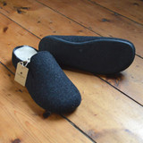 Men's Grey Wool Loafers