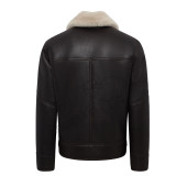 Men's Sheepskin Flying Jacket Dark Brown Men's Sheepskin Flying Jacket Dark Brown