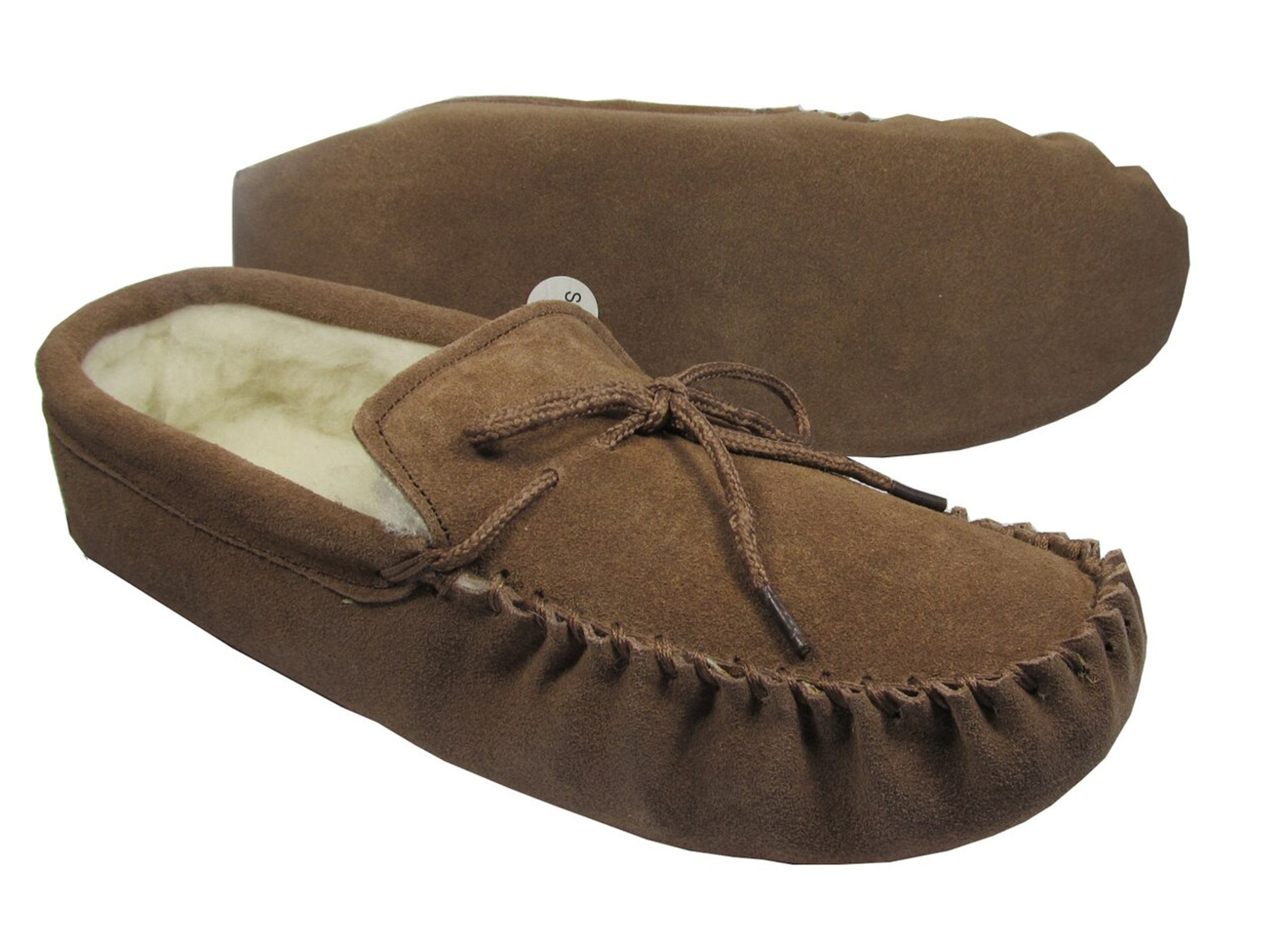 Mens moccasin slippers soft sole clearance