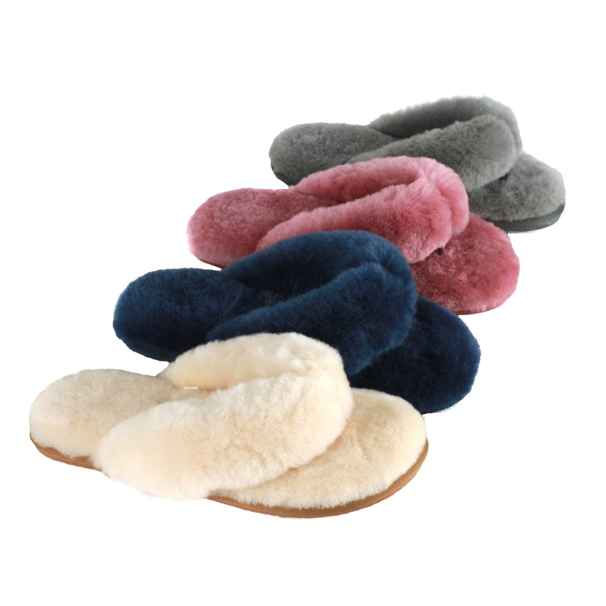 sheepskin thong slippers