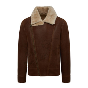 Men's Sheepskin Flying Jacket Chocolate Forest Men's Sheepskin Flying Jacket Chocolate Forest
