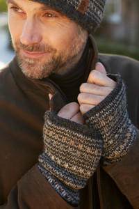 Wool Handwarmers For Men Earthy Colours Wool Handwarmers For Men Earthy Colours