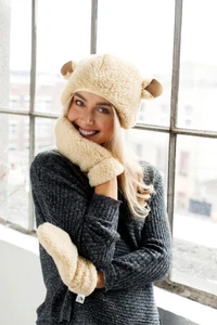 Novelty Wool Hat With Ears