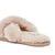 Detail of inside of sheepskin mule slipper
