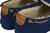 Back view detail of blue men's moccasins