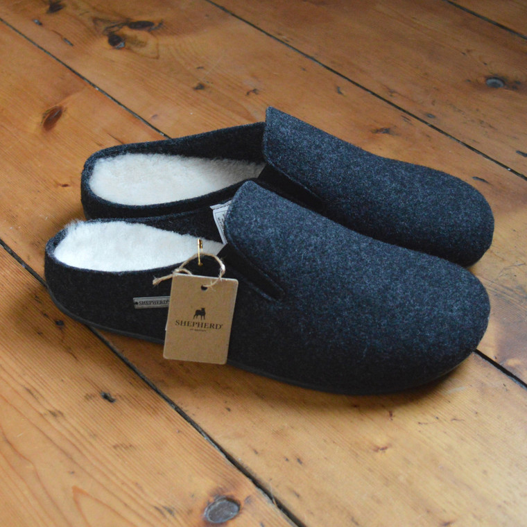 Men's Grey Wool Loafers