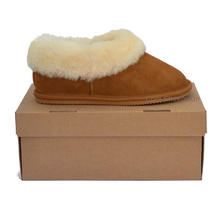 Sheepskin Lined Low Slipper Boot