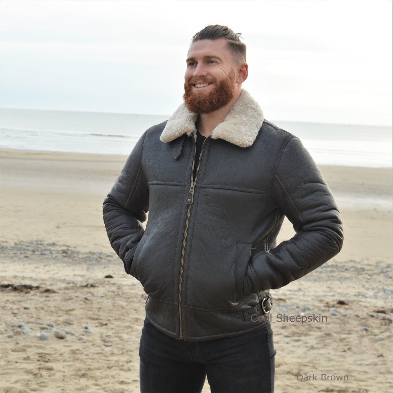 sheepskin winter jacket