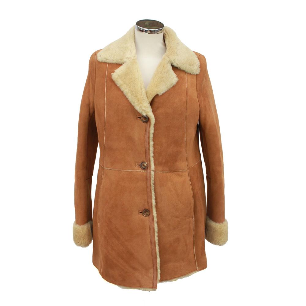 Women's Mid Length Sheepskin Coat Anette