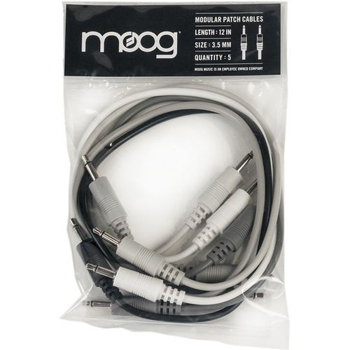Moog Eurorack Modular Patch Cables 5-Pack 12"
