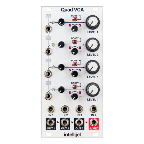 Intellijel Quad VCA  3U- Quad Voltage Controlled Amplifier and Cascaded Mixer