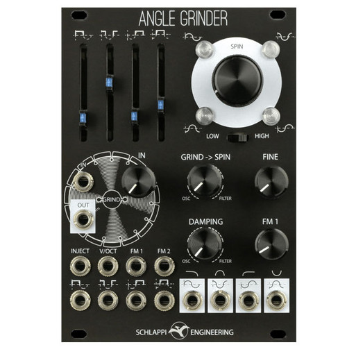 Schlappi Engineering Angle Grinder (Black) - Quadrature Sine Wave VCO / State Variable Filter