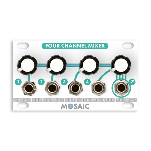 Mosaic 1U Four Channel Mixer (White)