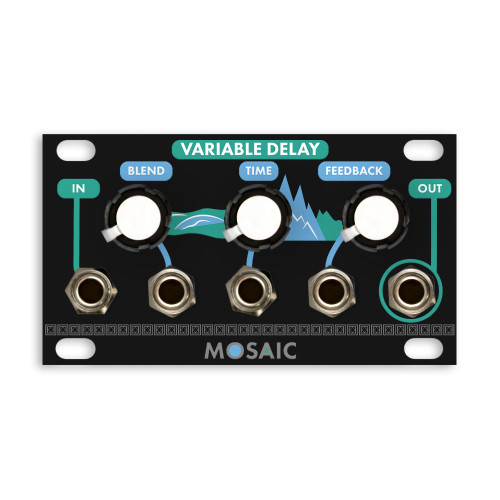 Mosaic 1U Variable Delay (Black)