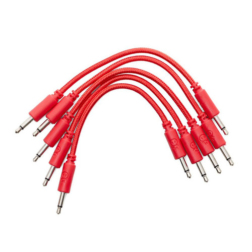 Erica Synths Braided & Soft Eurorack Patch Cables 10 cm (5 pcs) (Red)