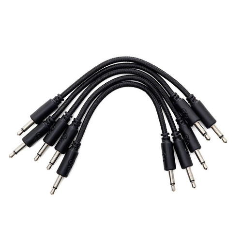 Erica Synths Braided & Soft Eurorack Patch Cables 10 cm (5 pcs) (Black)