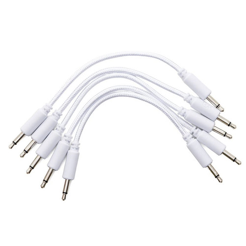 Erica Synths Braided & Soft Eurorack Patch Cables 10 cm (5 pcs) (White)