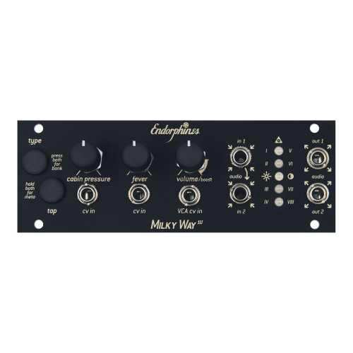 Endorphin.es Milky Way 1U (Black) - Stereo Effects