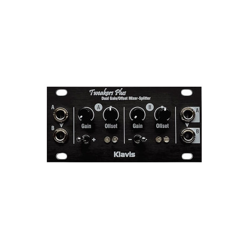 Klavis Tweakers Plus (Black) - 1U Dual Gain/Offset/Polarity/Mute CV Processor