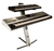 Ultimate Support Apex AX-48 Pro (Silver) - Two-tier Portable Column Keyboard Stand